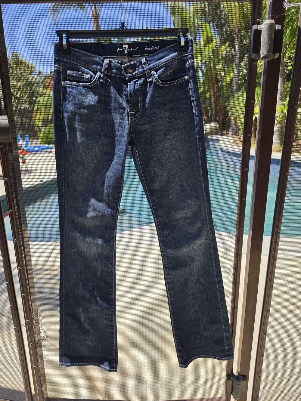 7 For All Mankind Dark Blue Flare Jeans